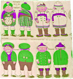 BROWNIE CHARACTERS "HIGHLANDER-CANADIAN-GERMAN-CHINAMAN" UNCUT CLOTH DOLLS PANEL.