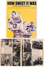 "HOW SWEET IT WAS-TELEVISION: A PICTORIAL COMMENTARY" HISTORY BOOK.