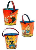 "POPEYE'S THIMBLE THEATER" METAL SAND PAIL.