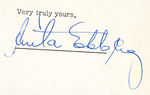 ANITA EKBERG SIGNED LETTER/ADVERTSING SIGN.