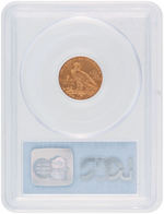 QUARTER EAGLE INDIAN HEAD 1927 $2-1/2 GOLD COIN PCGS AU58.