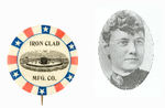 HAKE COLLECTION & CPB BUTTON PROMOTES COMPANY ONCE OWNED BY NELLIE BLY.