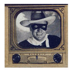 LONE RANGER PROMOTIONAL METAL TV BANK WITH AD.