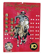 "THE LONE RANGER RING" RINGS ON STORE CARD.
