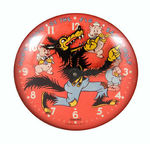 "INGERSOLL" ANIMATED THREE LITTLE PIGS ALARM CLOCK.