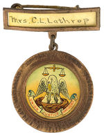 "ASSOCIATION OF RAILWAY TELEGRAPH SUPERINTENDENTS" 1914 CONVENTION BADGE W/CHOICE COLOR CELLO CENTER