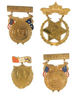 THREE DEWEY SPANISH-AMERICAN WAR BADGES PLUS KEARSARGE.