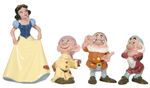 SNOW WHITE AND THE SEVEN DWARFS AMERICAN POTTERY FIGURINE SET.