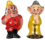 RARE PAIR OF METAL FIGURES FROM SEVEN DWARFS SET BY LINCOLN LOGS.