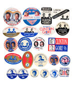 CLINTON 1996 CAMPAIGN BUTTON COLLECTION.