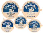 "PINOCCHIO" ICE CREAM CUP LIDS.