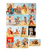 "BRAVES OF INDIAN NATIONS" CEREAL PREMIUM CARD SET WITH ENVELOPE.