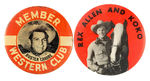 SCARCE 1950s PAIR FOR BUSTER CRABBE CLUB/REX ALLEN & KOKO.