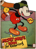 MICKEY MOUSE 1930s DIE-CUT COLORING BOOK PAIR.