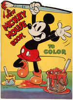 MICKEY MOUSE 1930s DIE-CUT COLORING BOOK PAIR.