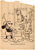 MICKEY MOUSE 1930s DIE-CUT COLORING BOOK PAIR.