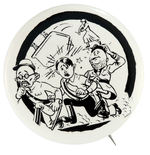 MOST UNUSUAL ANTI-AXIS CARTOON BUTTON.