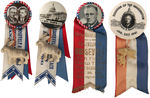 GROUP OF FOUR ROOSEVELT 1941 INAUGURAL SOUVENIR BUTTONS WITH RIBBONS.