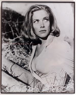 "BOND GIRL-PUSSY GALORE" HONOR BLACKMAN FRAMED AUTOGRAPHED PHOTO.