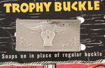 "HOPALONG CASSIDY WESTERN SWITCH-A-BUCKLE BELT/TROPHY BUCKLE" ON STORE CARD.