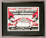 "MICKEY MOUSE AND SILLY SYMPHONIES" SHORTS EXHIBITORS FILM MAGAZINE FRAMED AD.