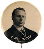 "JAMES M. COX" PICTURE BUTTON.