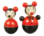 MICKEY MOUSE CELLULOID ROLY-POLY PAIR.