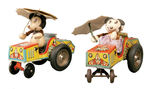MICKEY AND MINNIE MOUSE WIND-UP CRAZY CARS.