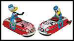 DONALD THE DRIVER PAIR OF LINE MAR WIND-UP TOYS.