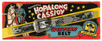 “AUTHENTIC HOPALONG CASSIDY WESTERN BELT” ON ORIGINAL CARD.