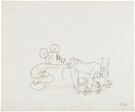 MICKEY MOUSE & PLUTO "SOCIETY DOG SHOW" ORIGINAL PRODUCTION ART.