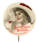 REFINED LADY IN SUMMER HAT SAMPLES "SIMPSON SPRING BEVERAGES."