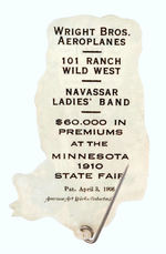 OUTSTANDING LARGE CELLO FLIP FOR MINNESOTA FAIR - WRIGHT AEROPLANES - 101 RANCH WILD WEST.