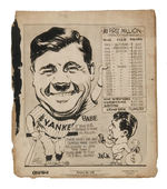 BABE RUTH/JACK DEMPSEY/BURT SHOTTON ORIGINAL ART.