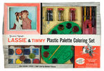 "LASSIE & TIMMY PLASTIC PALETTE COLORING SET."