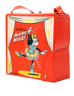 “MINNIE MOUSE” RARE VINYL LUNCH BOX WITH SEPARATE THERMOS CONTAINER.