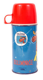 “BULLWINKLE LUNCH KIT” RARE VINYL LUNCH BOX WITH THERMOS.