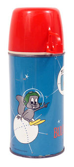 “BULLWINKLE LUNCH KIT” RARE VINYL LUNCH BOX WITH THERMOS.