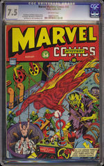 MARVEL MYSTERY COMICS #34, AUGUST 1942. CGC 7.5