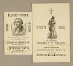 SATIRICAL 1868 HANDBILL FOR SUMNER AND CHASE WITH JEFF DAVIS AS V.P.