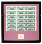 "DISNEY DOLLARS" FRAMED SIGNED & NUMBERED LIMITED EDITION PROOF SHEETS.