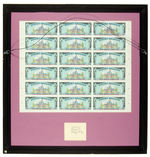 "DISNEY DOLLARS" FRAMED SIGNED & NUMBERED LIMITED EDITION PROOF SHEETS.