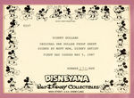 "DISNEY DOLLARS" FRAMED SIGNED & NUMBERED LIMITED EDITION PROOF SHEETS.