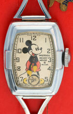 "MICKEY MOUSE INGERSOLL DELUXE WRISTWATCH" GIRLS MODEL WITH CHARM AND BOX.