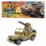 "BATTERY OPERATED ANTI-AIRCRAFT JEEP."