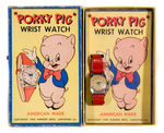 "PORKY PIG WRIST WATCH" BOXED.