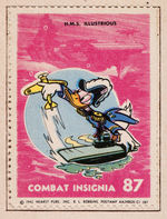 "COMBAT INSIGNIA/WAR INSIGNIA" STAMP ALBUM TRIO FEATURING DISNEY STUDIO DESIGNS.