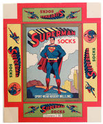 "SUPERMAN SOCKS" UNUSED BOX LID LABEL.