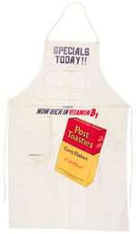 "POST TOASTIES CORN FLAKES" GROCER'S APRON.