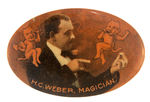 “H.C. WEBER, MAGICIAN” RARE POCKET MIRROR PLUS ORIGINAL ENVELOPE.